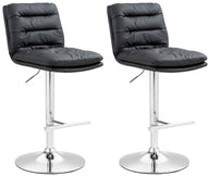 CLP 2er Set Barhocker Damar Kunstleder chrom