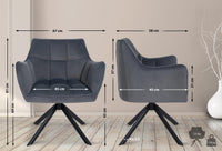 CLP Esszimmerstuhl Swing Samt schwarz – Produktabbildung 9