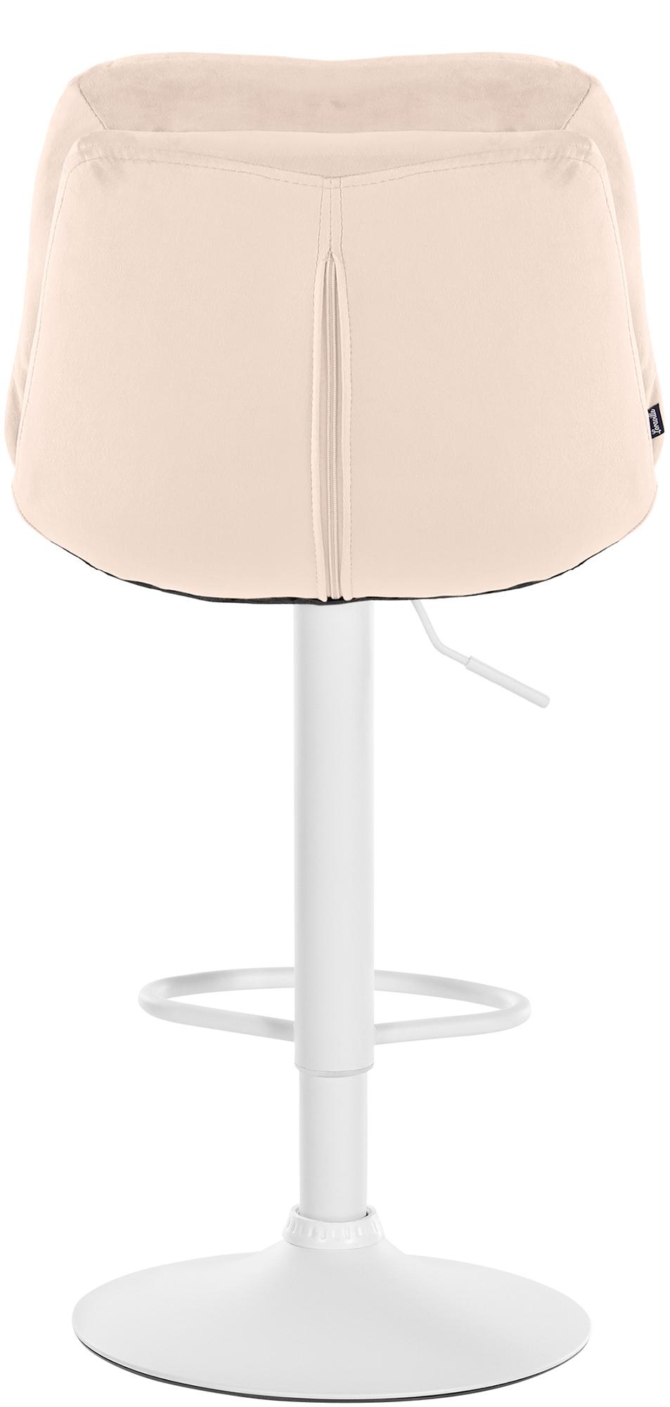 CLP Barhocker Laurel Samt weiß – Produktabbildung 7