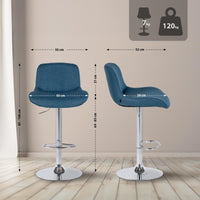 CLP Barhocker Solon Chrom Stoff – Produktabbildung 9