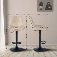 CLP Barhocker Laurel Stoff schwarz – Produktabbildung 9
