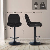 CLP Barhocker Laurel Stoff schwarz – Produktabbildung 2