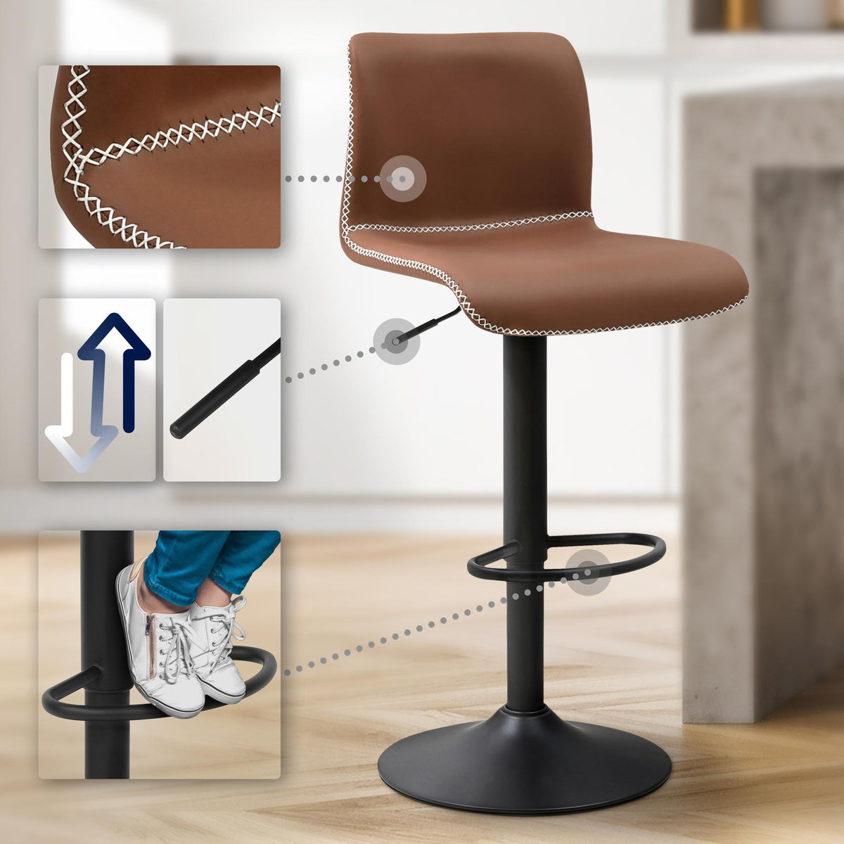 CLP Barhocker Henchy Kunstleder – Produktabbildung 4