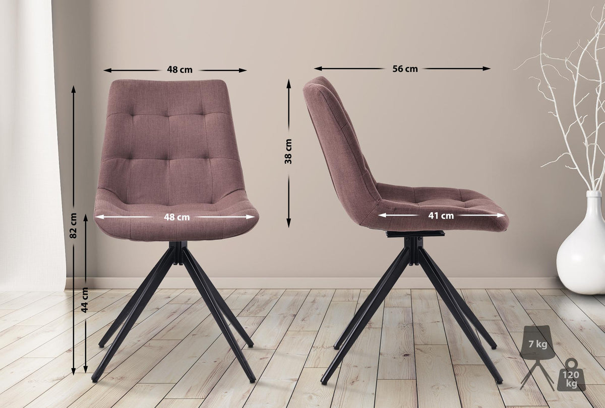 CLP 2er Set Esszimmerstuhl Merna Stoff – Produktabbildung 7