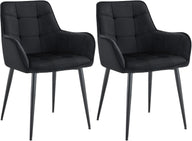 CLP 2er Set Esszimmerstuhl Ferndale Samt