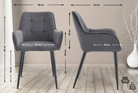 CLP 2er Set Esszimmerstuhl Ferndale Samt – Produktabbildung 7