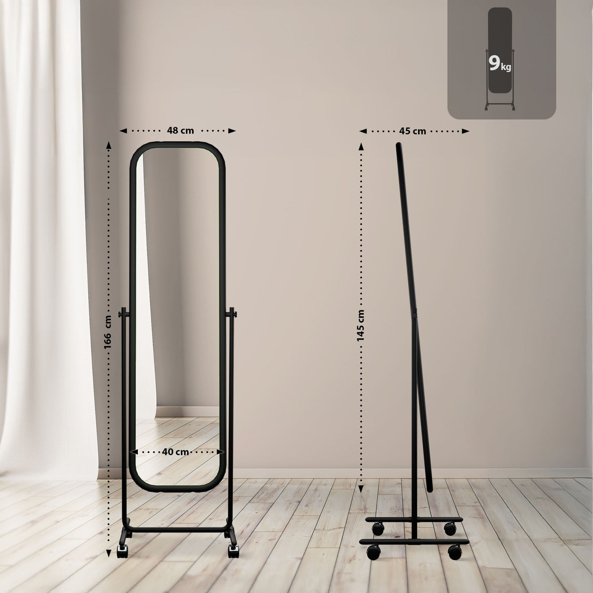 CLP Standspiegel Medusa Eckig – Produktabbildung 2