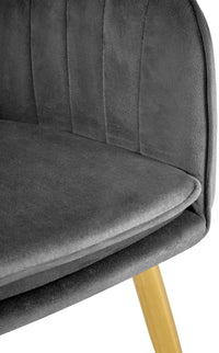 CLP Esszimmerstuhl Cheryl Samt gold – Produktabbildung 4