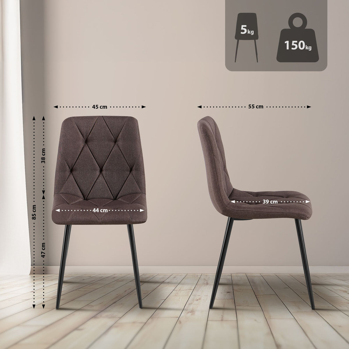 CLP Esszimmerstuhl Clairton Stoff – Produktabbildung 8