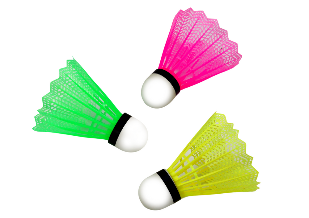 Set of badminton shuttlecocks, 3-piece, classic, colorful (2)