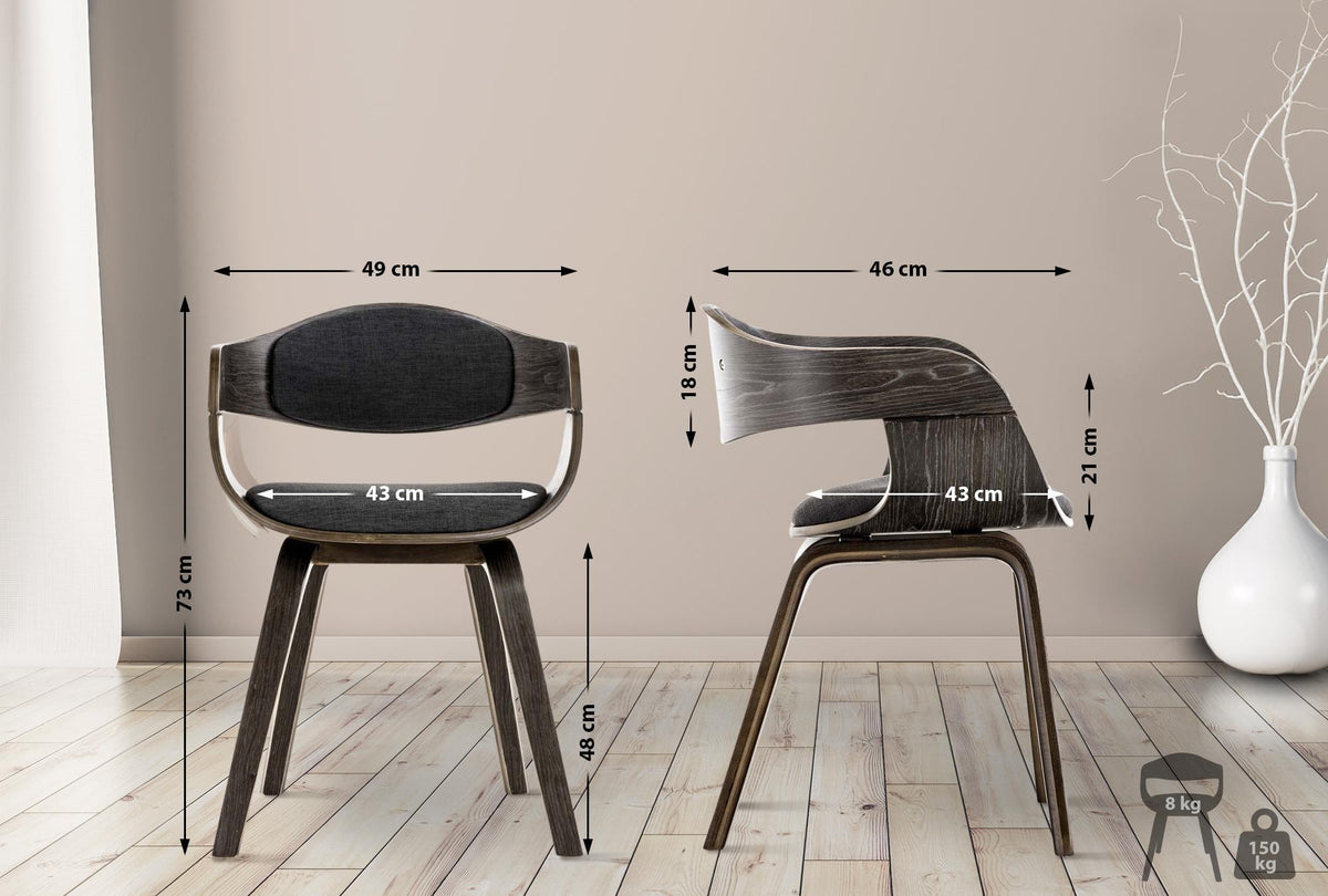 CLP Besucherstuhl Kingston Stoff – Produktabbildung 2
