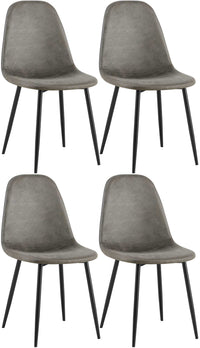 CLP 4er Set Esszimmerstühle Napier Kunstleder