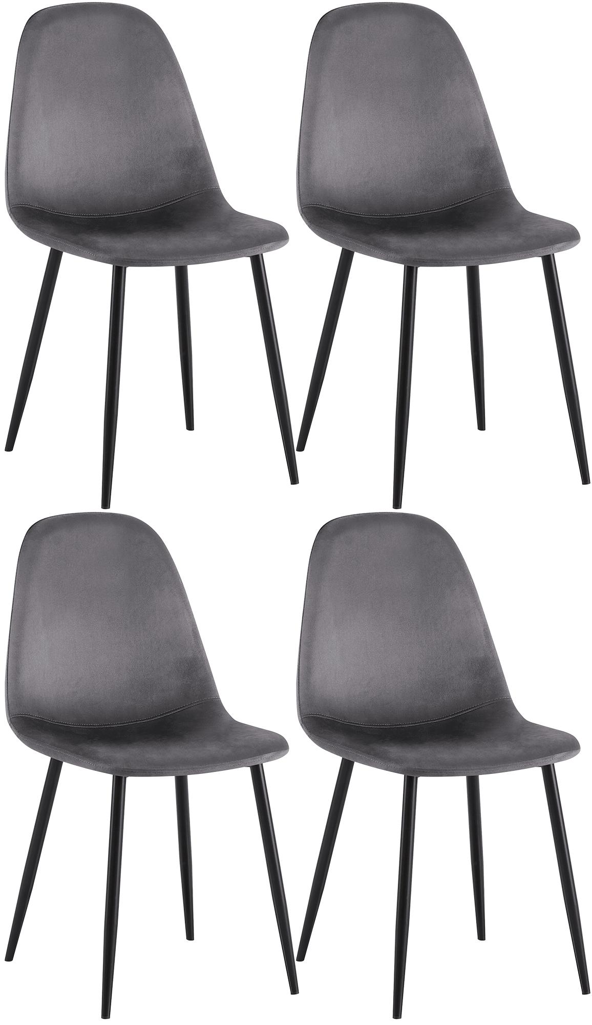 CLP 4er Set Esszimmerstühle Napier Samt – Produktabbildung 8