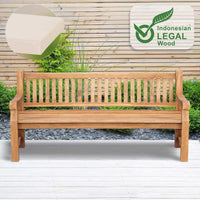 CLP Teakbank Jackson mit Sitzkissen 200 cm + teak – Produktabbildung 3