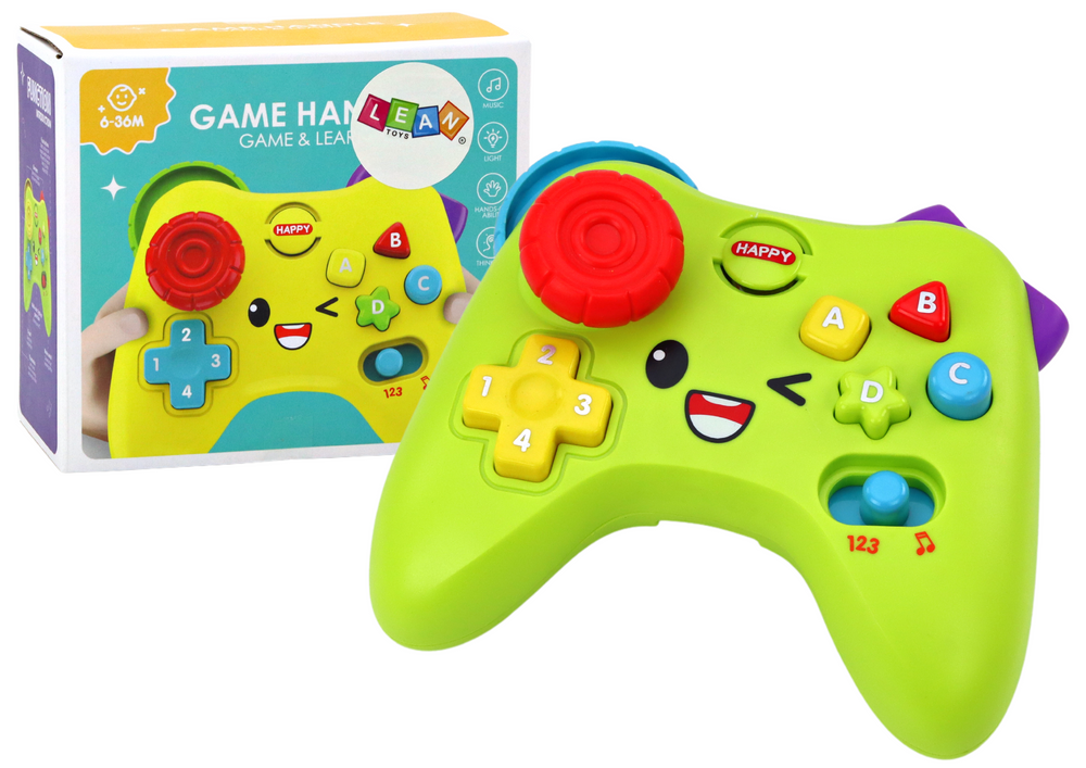 Interactive pad, learning console, lights, sounds, green