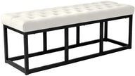 CLP Sitzbank Polson Samt Schwarz 120 cm