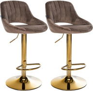 CLP 2er Set Barhocker Milet Samt G