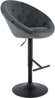 CLP Barhocker London Samt schwarz