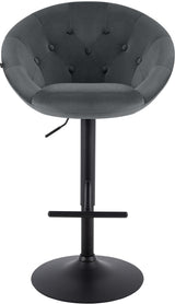 CLP Barhocker London Samt schwarz – Produktabbildung 4
