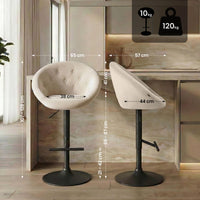 CLP Barhocker London Samt schwarz – Produktabbildung 9