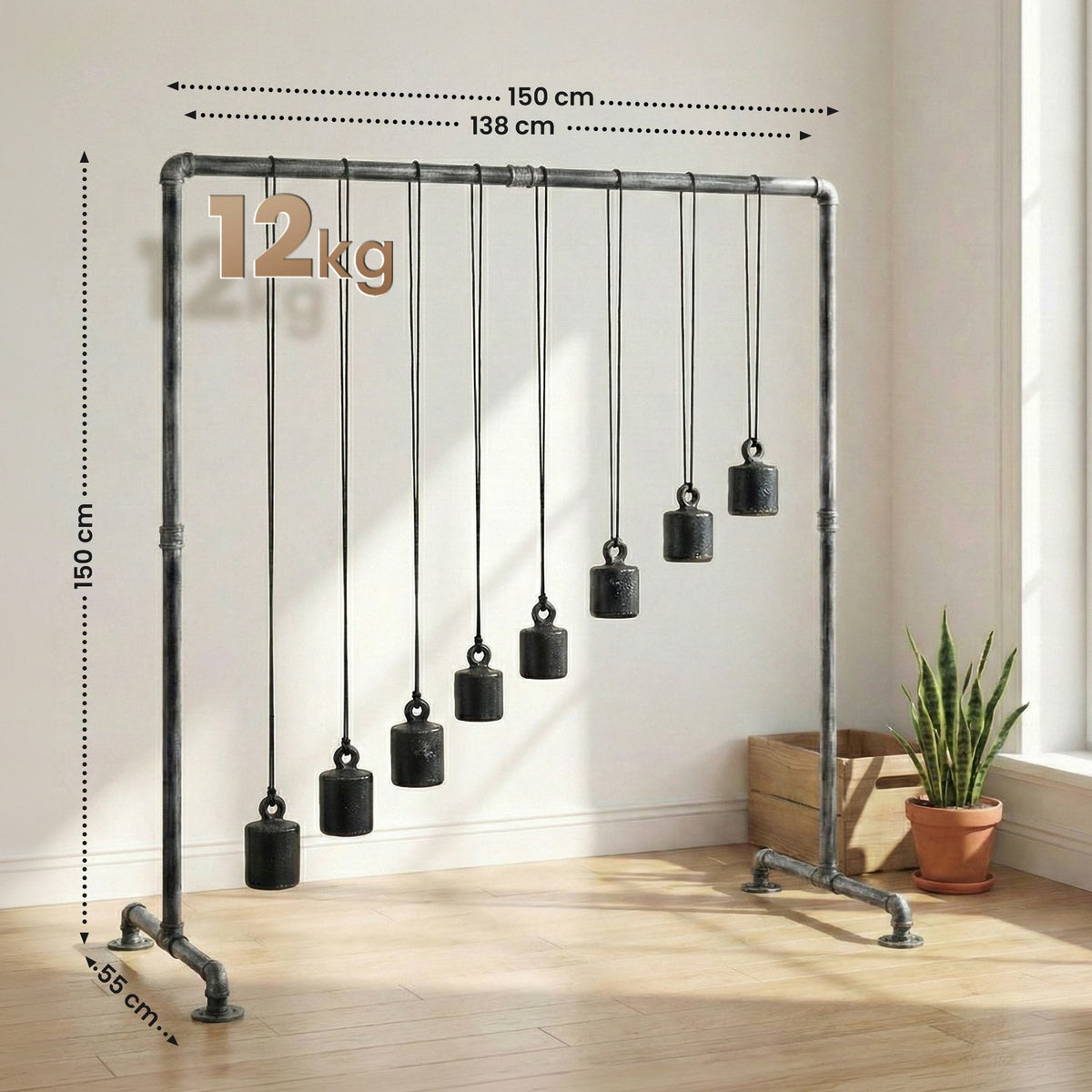 CLP Kleiderständer Jersey 55x150x150 – Produktabbildung 2