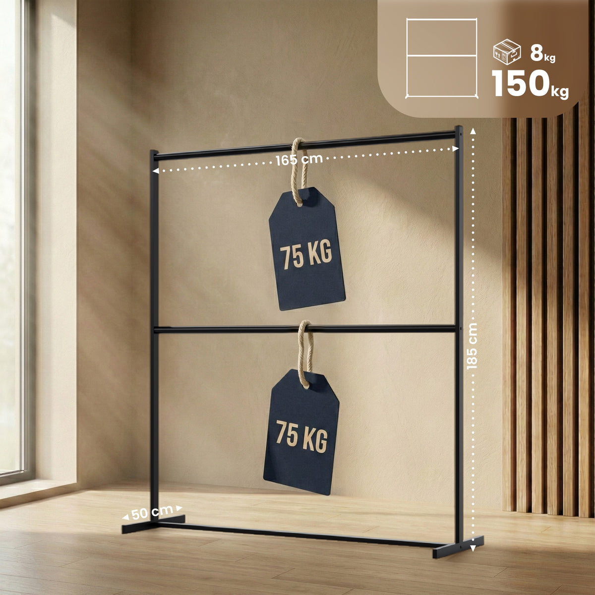 CLP Kleiderständer Helga 165x185 cm – Produktabbildung 2