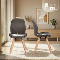 CLP 2er Set Stuhl Luna Stoff – Produktabbildung 9