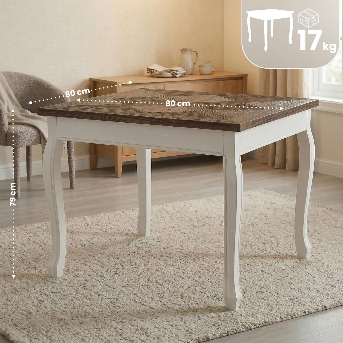 CLP Esstisch Lindon 80x80 cm eckig – Produktabbildung 9