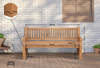 CLP Teakbank Daxon mit Sitzkissen 180 cm – Produktabbildung 3