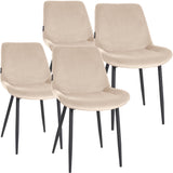 CLP 4er Set Esszimmerstühle Victoria Samt