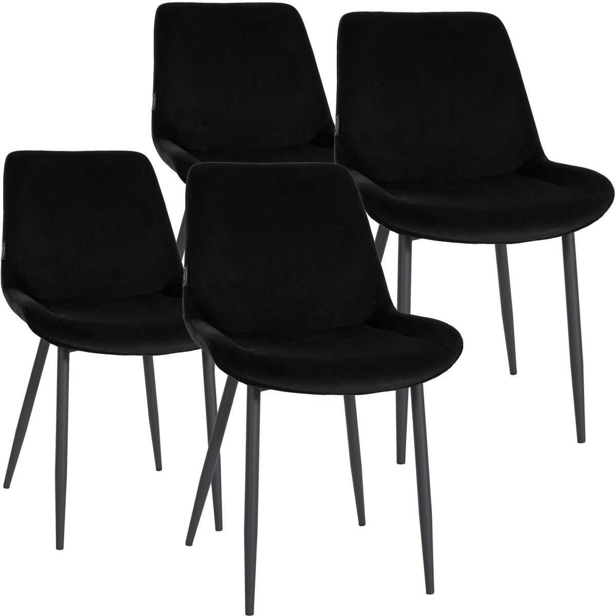 CLP 4er Set Esszimmerstühle Victoria Samt – Produktabbildung 8