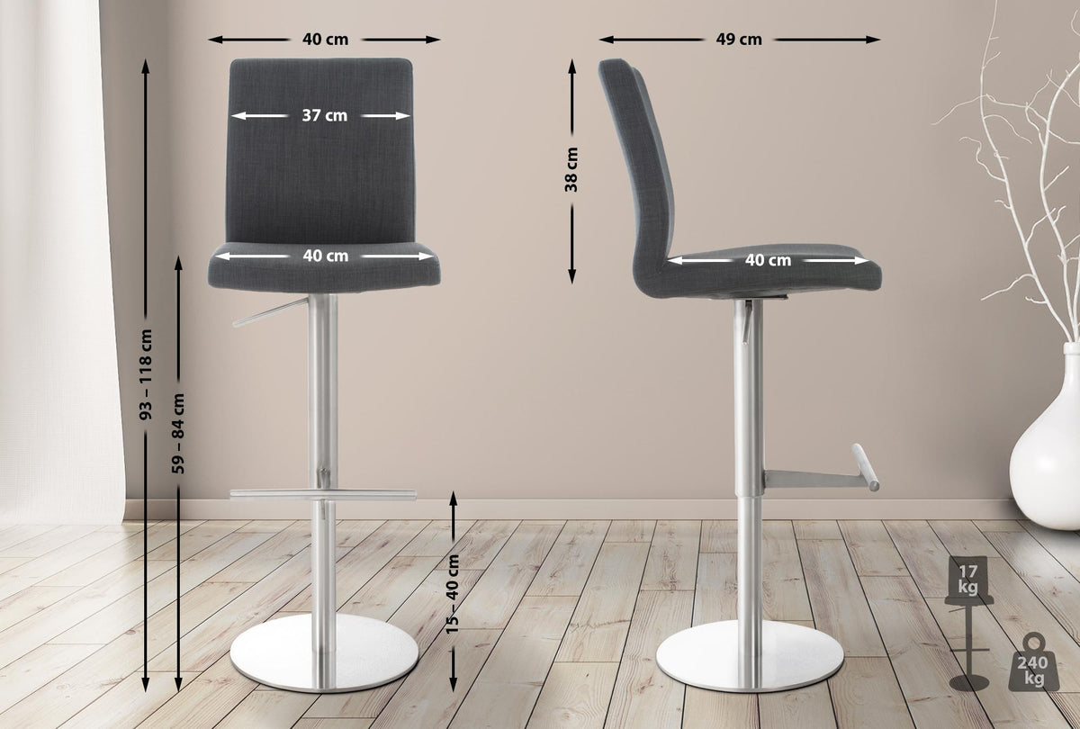 CLP Barhocker Cadiz Stoffbezug – Produktabbildung 2