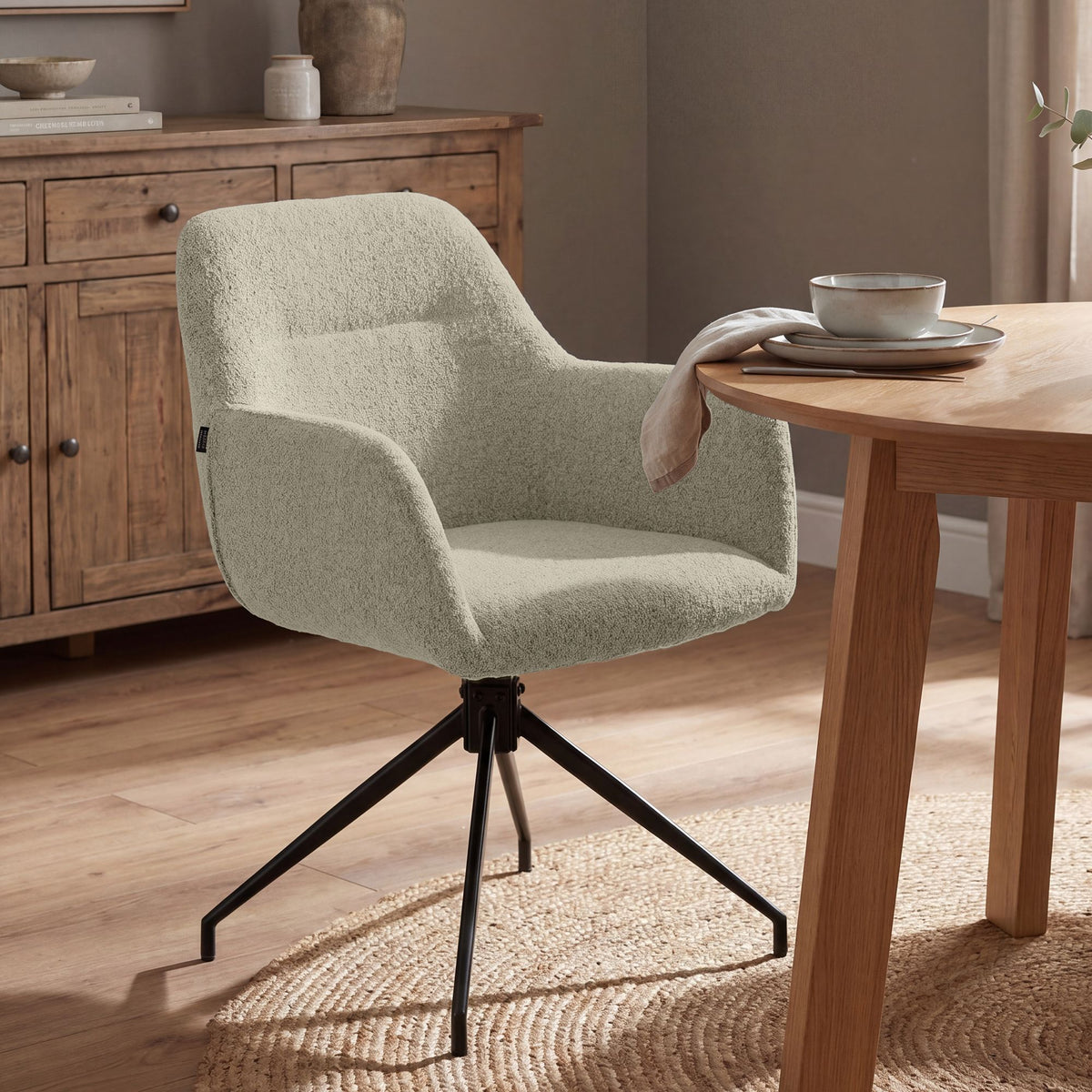 CLP Esszimmerstuhl Merlinda Stoff Teddy – Produktabbildung 3