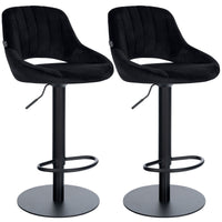 CLP 2er Set Barhocker HD Milet B Samt