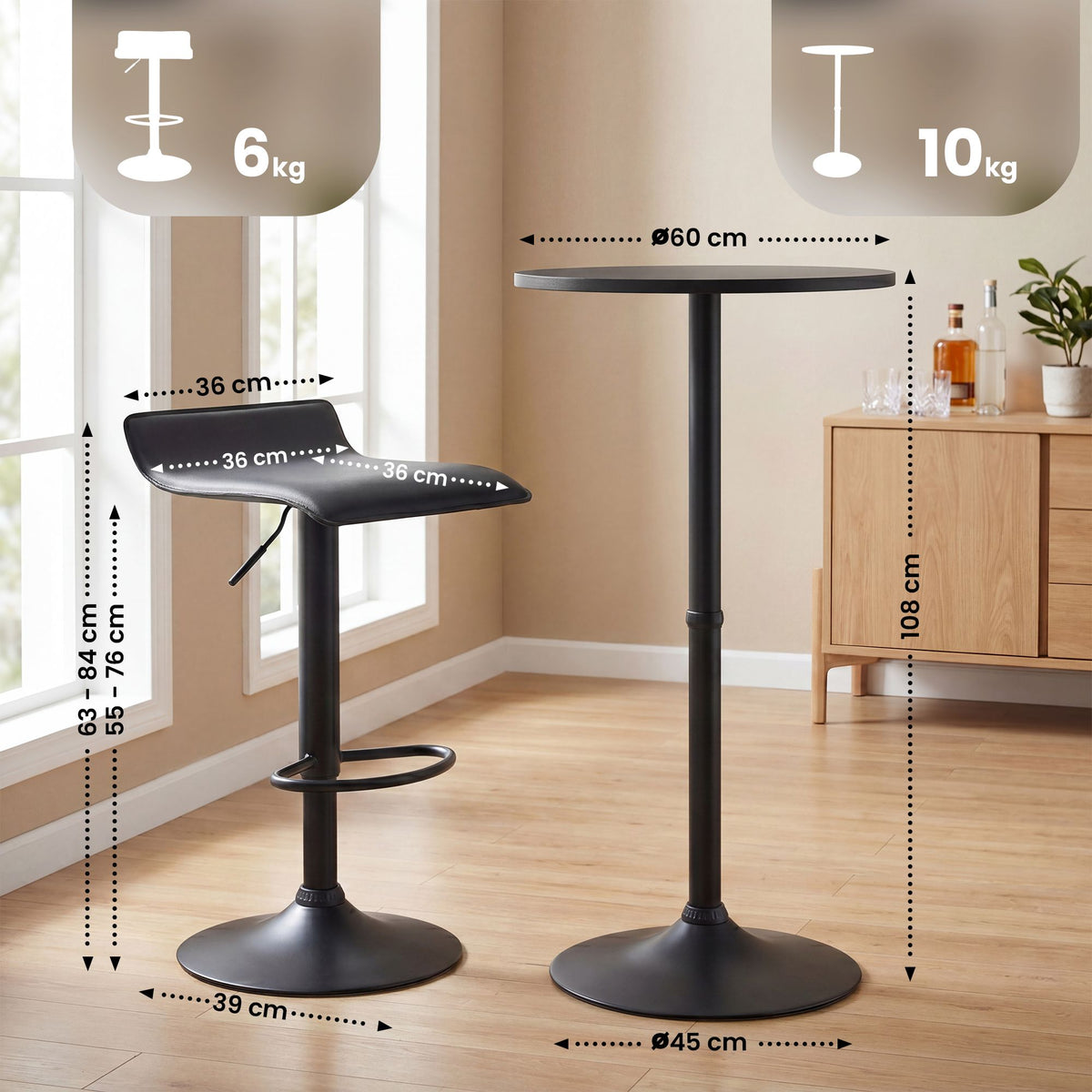 CLP 2er Bartisch Set Lumo – Produktabbildung 2