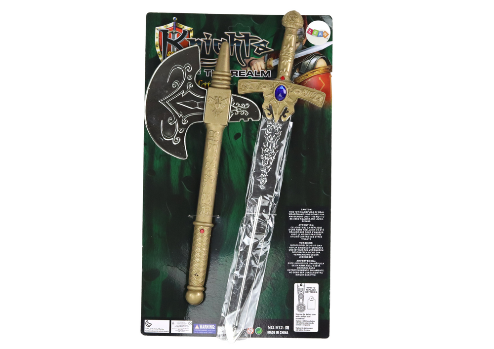 Sword Axe Knight Set Knight Weapon for Children (4)