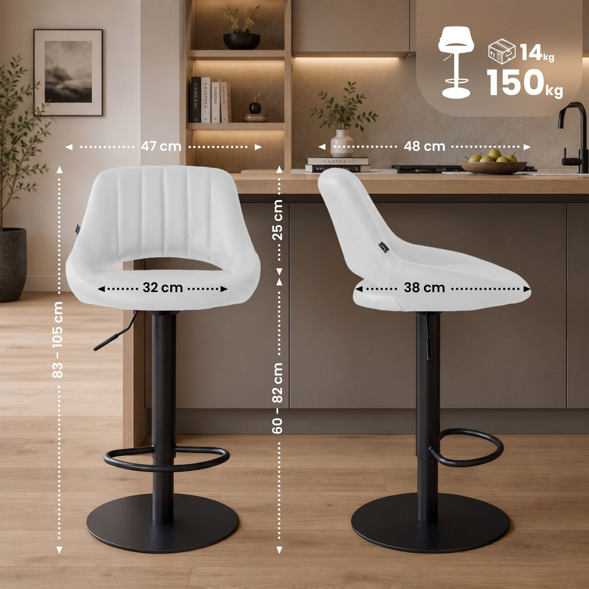 CLP Barhocker HD Milet B Kunstleder – Produktabbildung 2