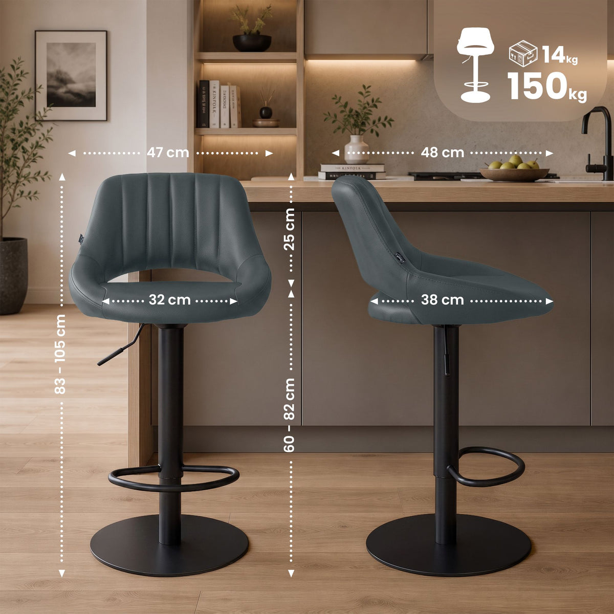 CLP Barhocker HD Milet B Kunstleder – Produktabbildung 9
