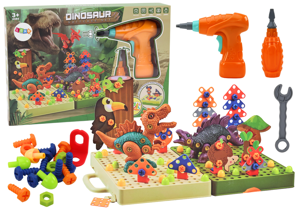 3D construction puzzle blocks DIY dinosaur disassembly drill