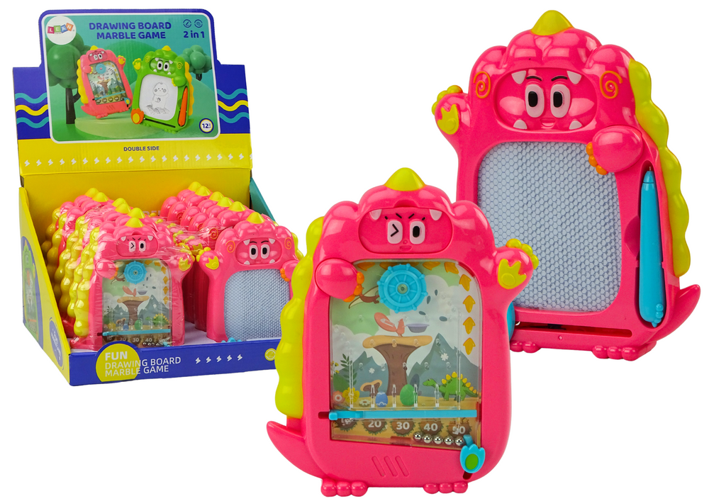 Drawing Board Game 2-in-1 Pink Dinosaur
