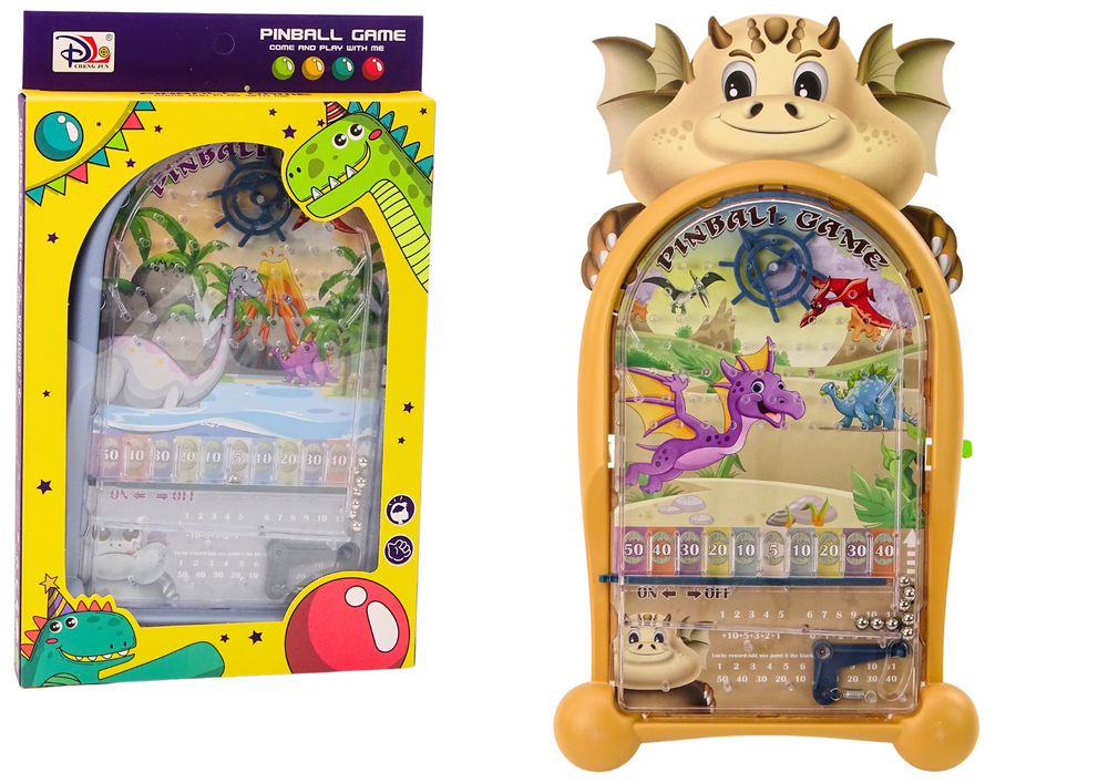 Arcade Pinball Dinosaur Dragon Stand Beige