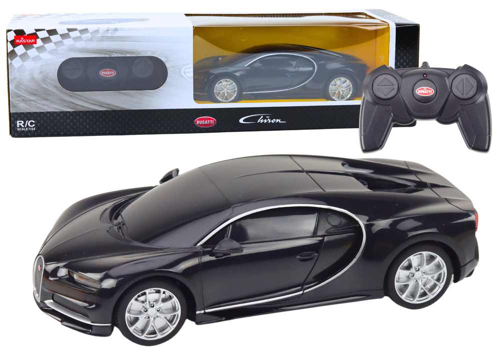 Bugatti Veyron Chiron remote-controlled car RC black 1:24