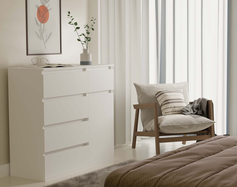 Kommode Malwa 1D5S WEISS – Produktabbildung 6