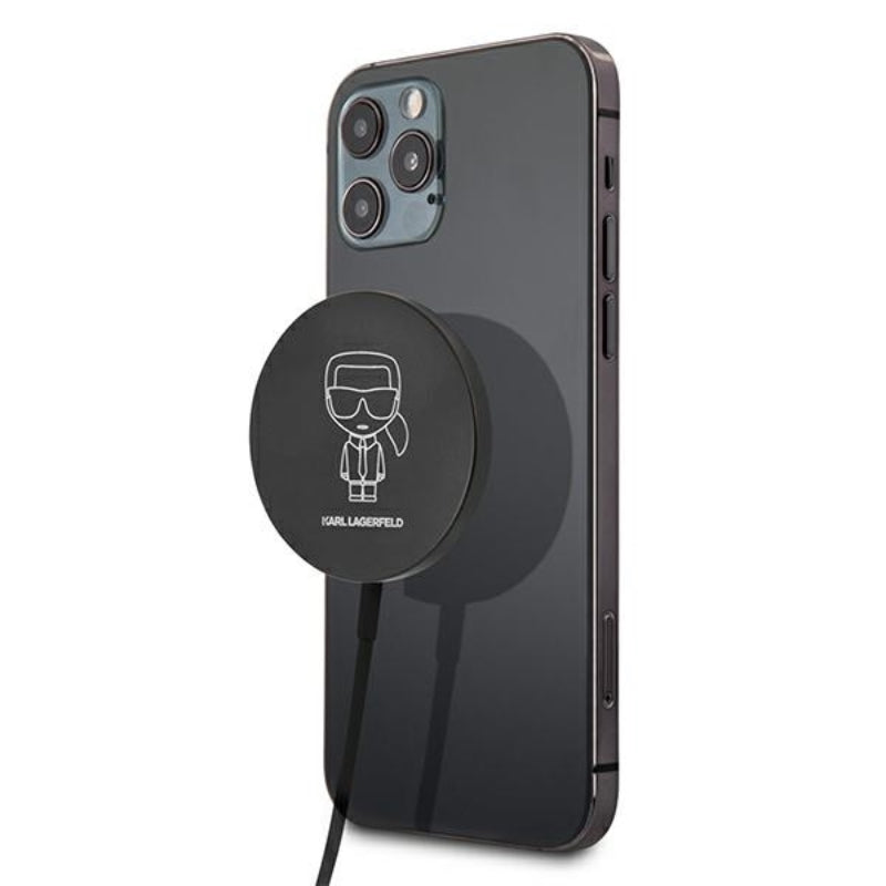 Karl Lagerfeld Outline Magnetic Charger Base - 15W MagSafe inductive charger