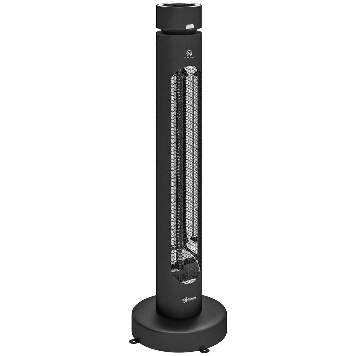 2000W carbon fiber infrared heater, oscillating pedestal heater with remote control, 8 heat levels, protective