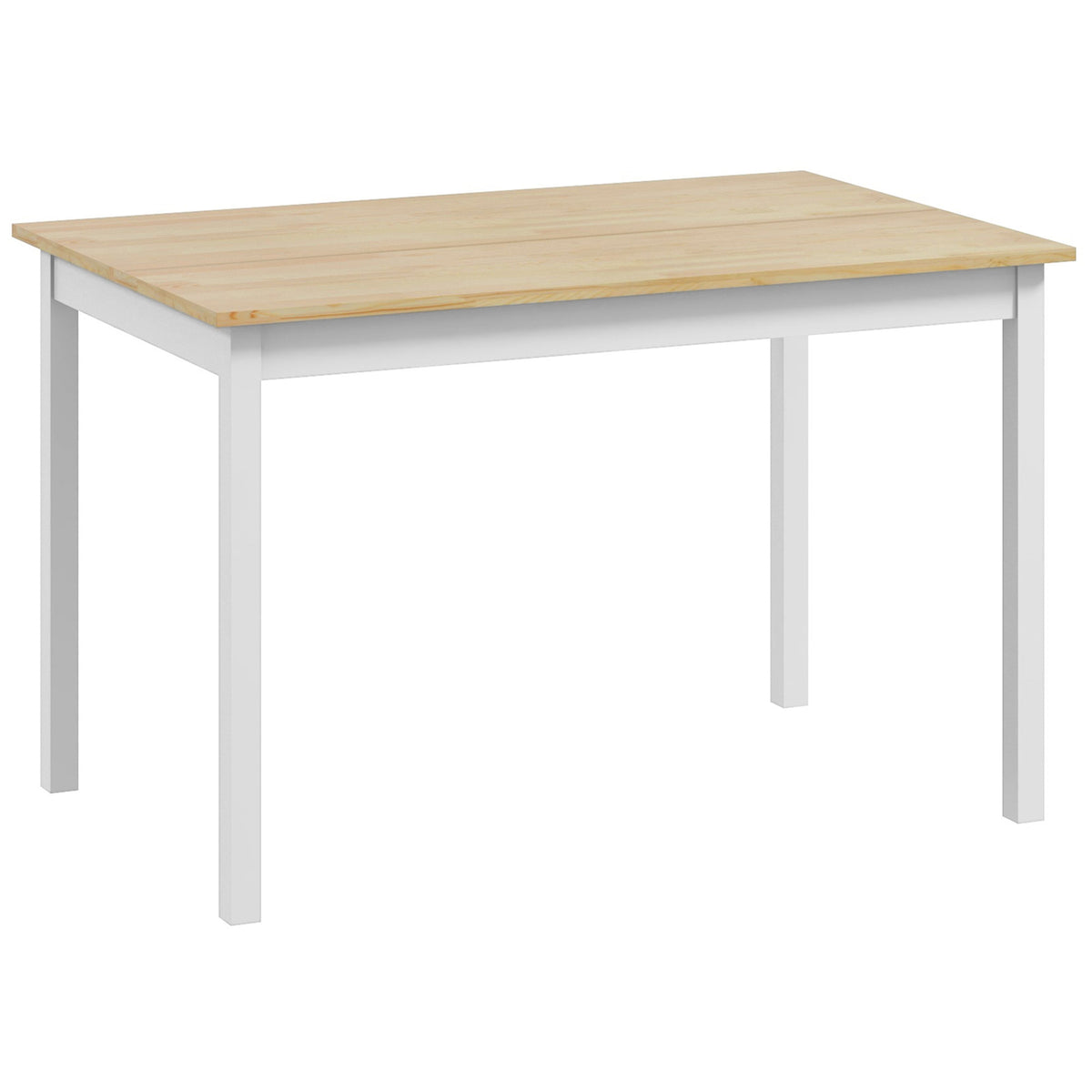 Dining table, 120 x 75 cm kitchen table in country house style for 4 people, wooden table for living room