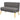 Retro design 2-seater sofa, wooden legs, 117 cm x 56.5 cm x 77 cm, dark gray