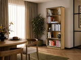 REGAL Schrank R80 für Bücher EICHE ARTISAN SCHWARZE KANTEN 5 Ablagen für Büro – Produktabbildung 2