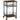 Kitchen trolley in industrial design 1 shelf 1 storage basket 4 wheels 40 cm x 30 cm x 62 cm steel black + brown