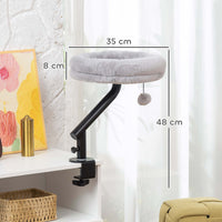 Cat desk bed, cat bed for desk with 360° rotation, adjustable height, cat lounger with removable (3)